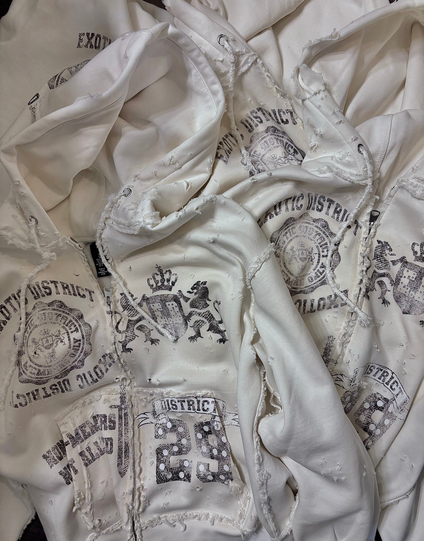 Ravage Cream Distressed Jacket